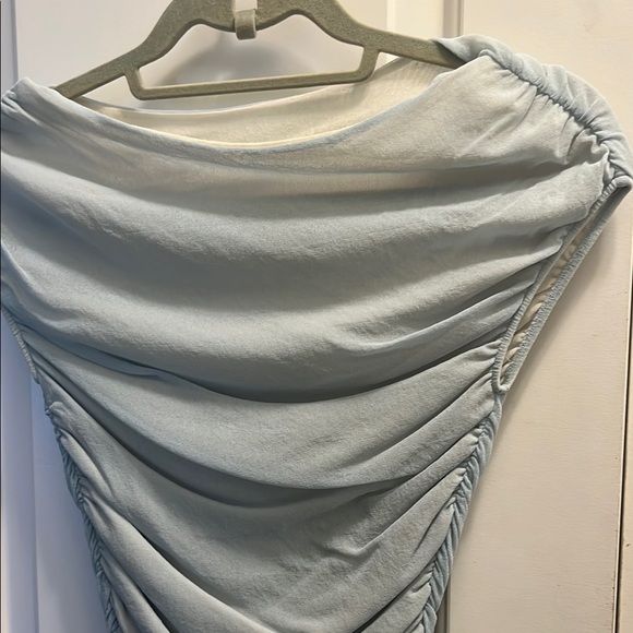 Light Blue Ruched Top - Picture 2 of 3